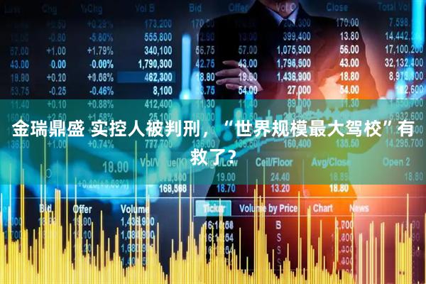 金瑞鼎盛 实控人被判刑，“世界规模最大驾校”有救了？