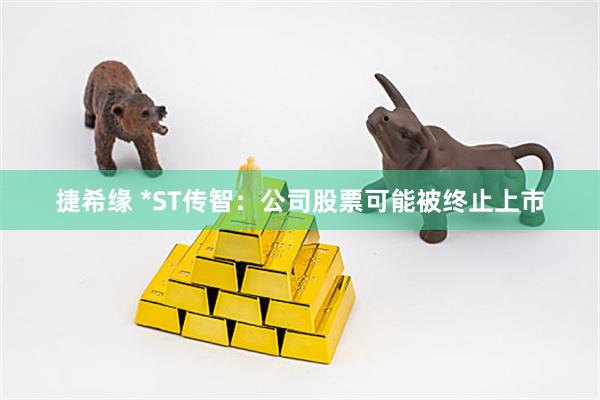 捷希缘 *ST传智：公司股票可能被终止上市