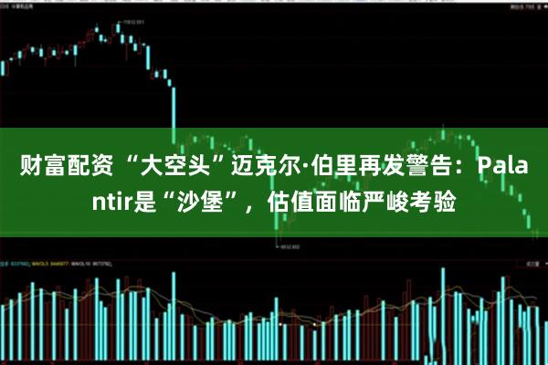 财富配资 “大空头”迈克尔·伯里再发警告：Palantir是“沙堡”，估值面临严峻考验